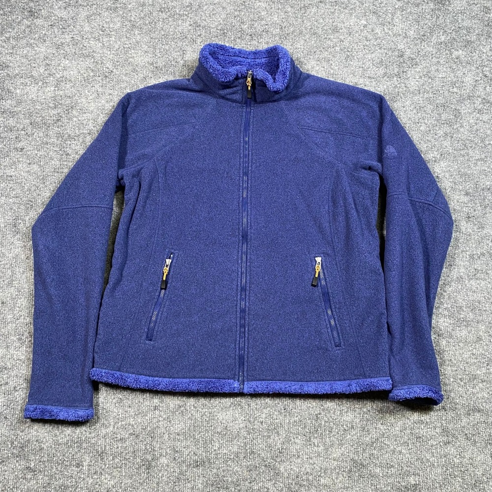 Nike ACG Womens Blue Full Zip Fleece Jacket Sherpa Trim Mock Neck Size L